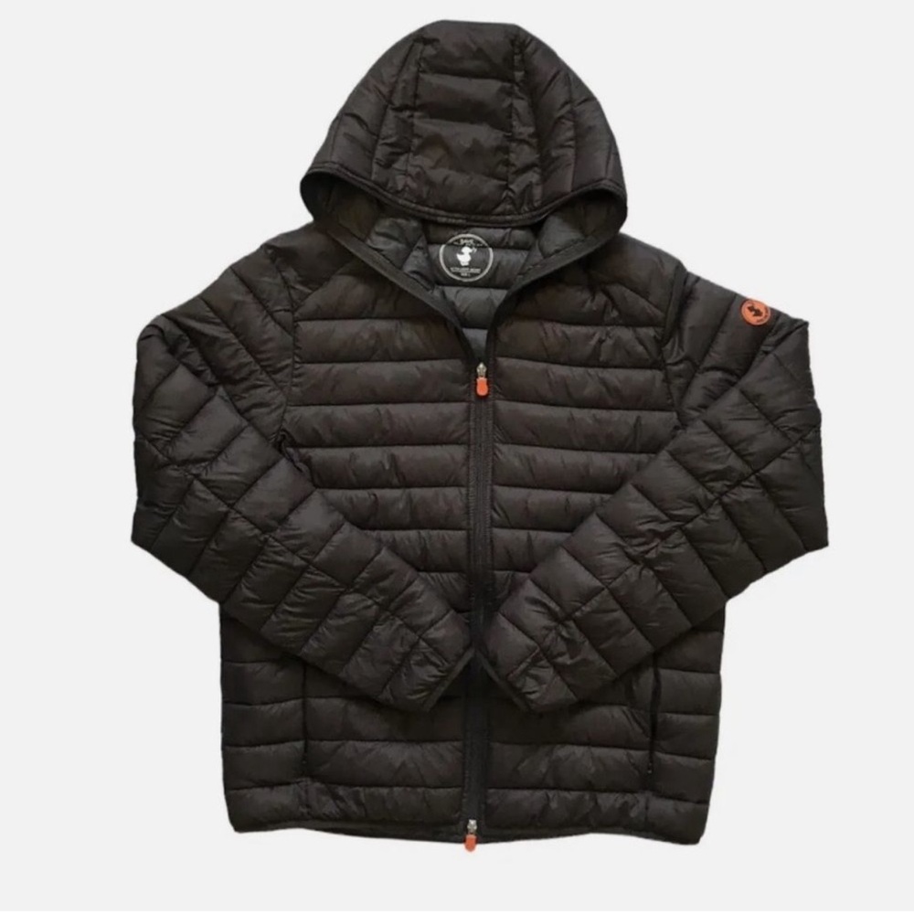 Large Brown Save the Duck Puffer Hooded Coat